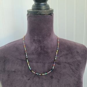 Colorful Beads Strand String Beaded Choker Necklace Jewelry Women Gift  22"